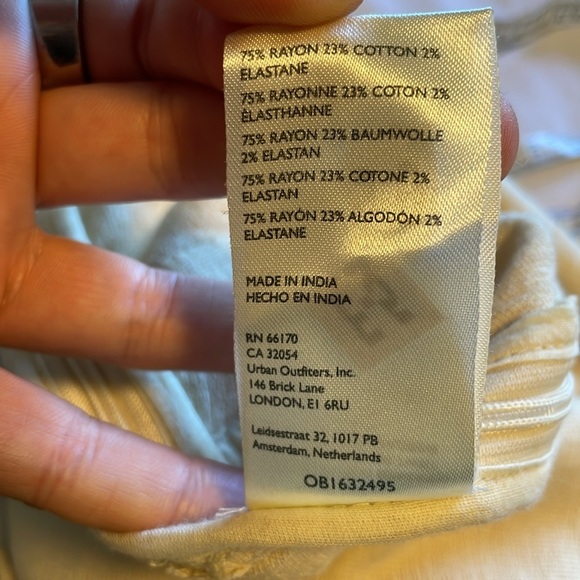 Free People Avery Jumpsuit Women’s Size 0 One Shoulder Boho Cream Washed‎ Out - Picture 13 of 13